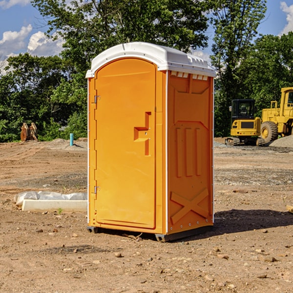 how often are the porta potties cleaned and serviced during a rental period in Thomas Oklahoma